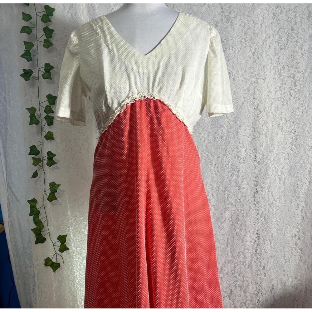 Vintage 60s 70s Mod Maxi Dress Size M